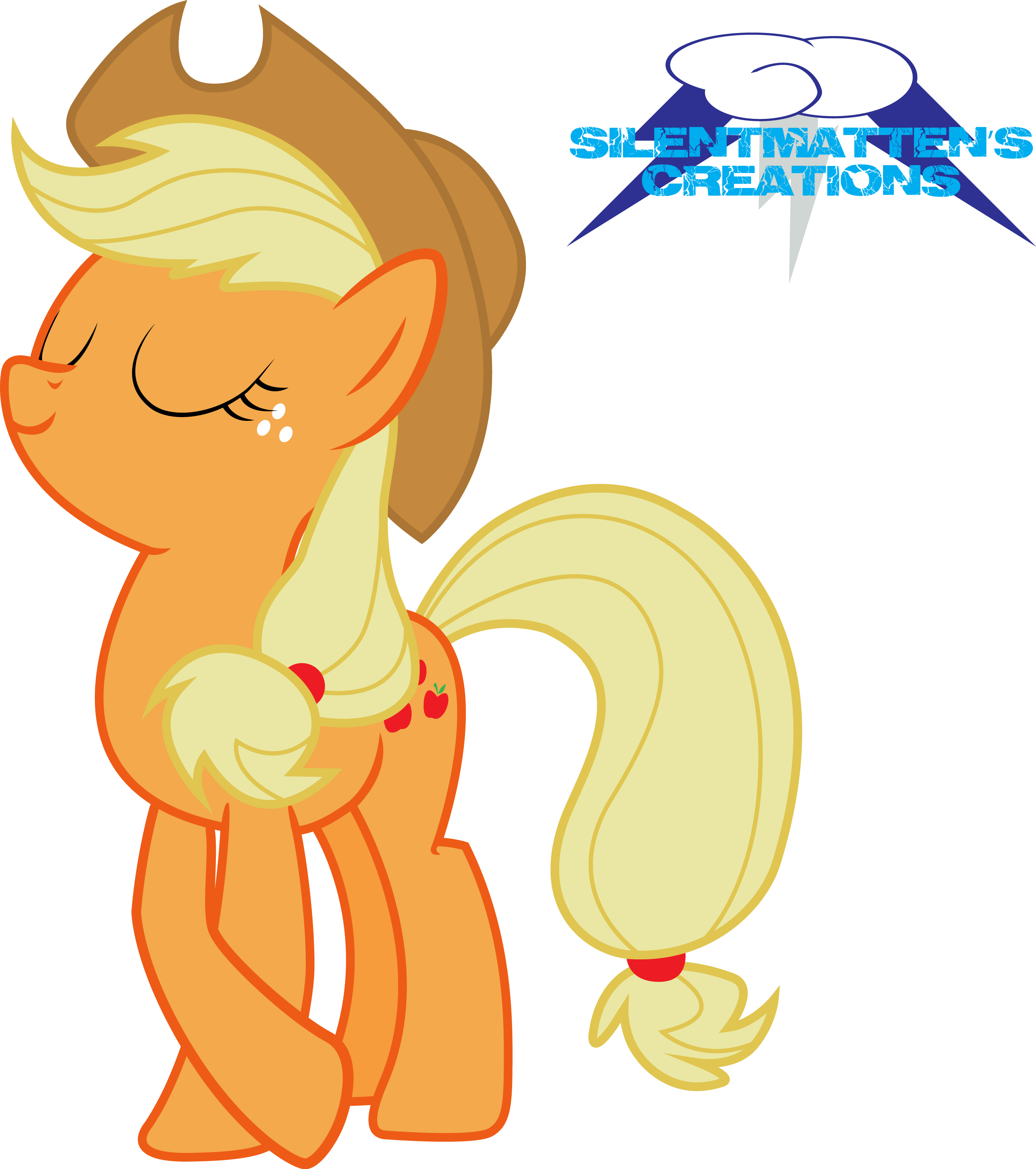 Safe Artist Silentmatten Applejack Earth Pony Pony G