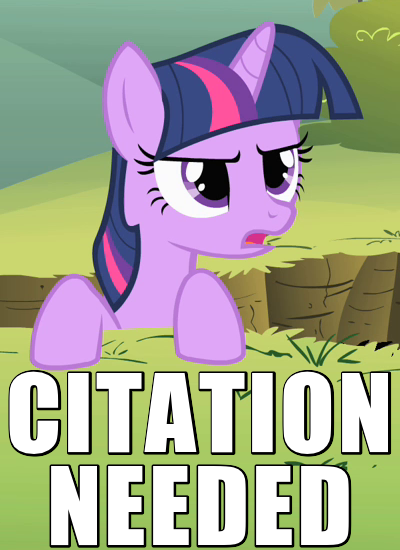 Caption Citation Needed Cropped Edit Edited Screencap Feeling Pinkie Keen Image Macro Reaction Image Safe Screencap Skeptical Solo Twilight Sparkle Unhappy Wikipedia Derpibooru