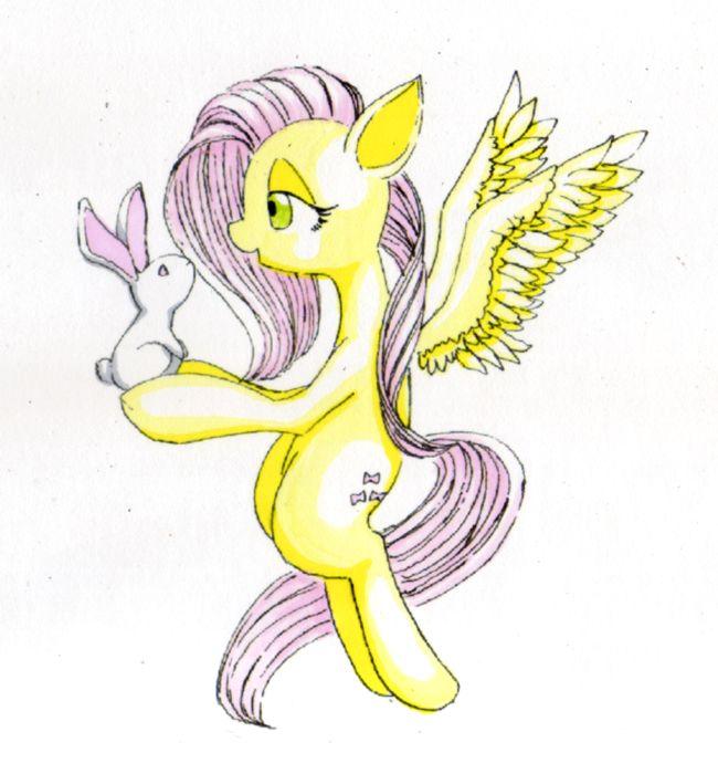 Unousaya Rabbit #740824 - dead source, safe, artist:unousaya, angel bunny, fluttershy ...