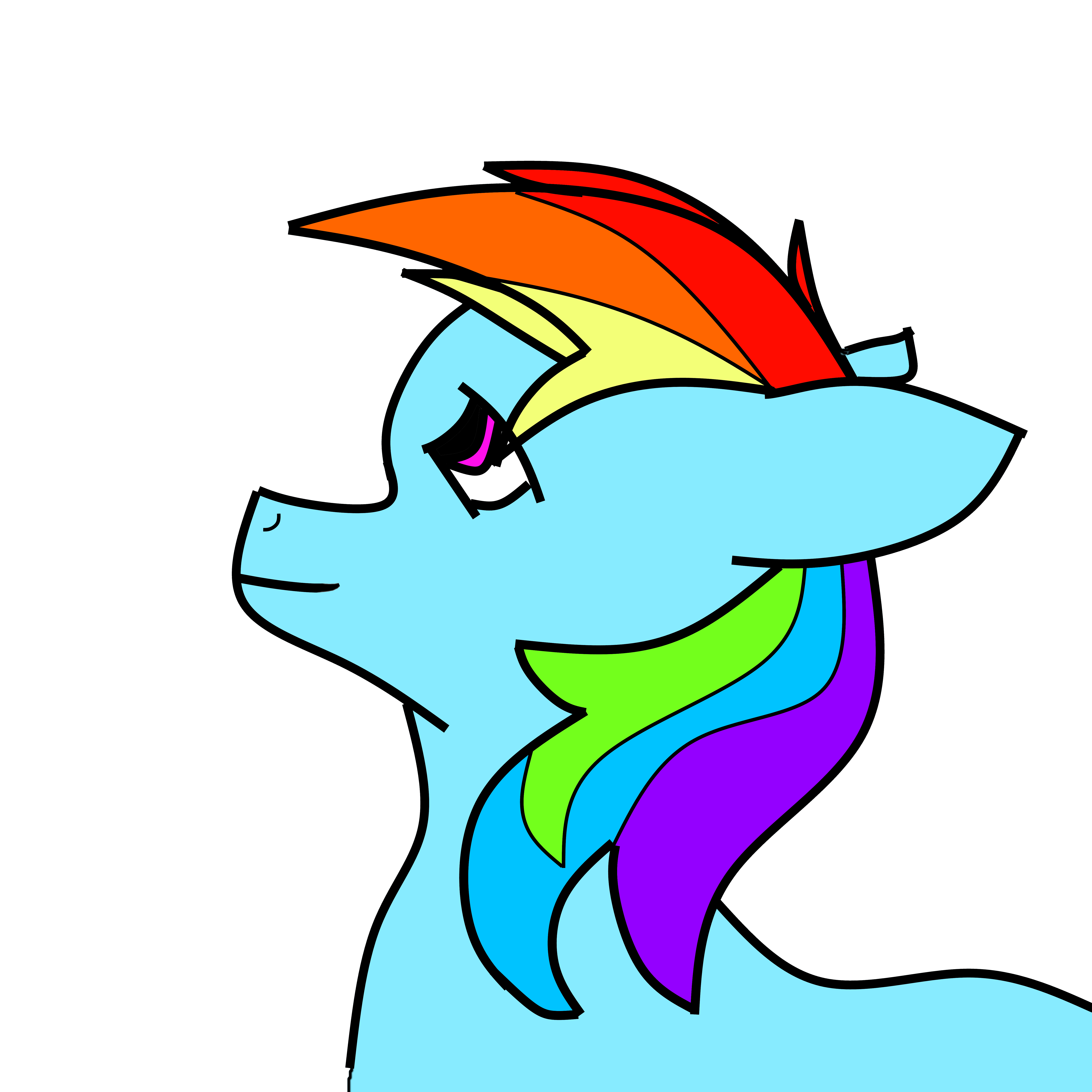 Safe Artist Shobieshy Rainbow Dash Absurd Resolution Art Attempt Female Solo