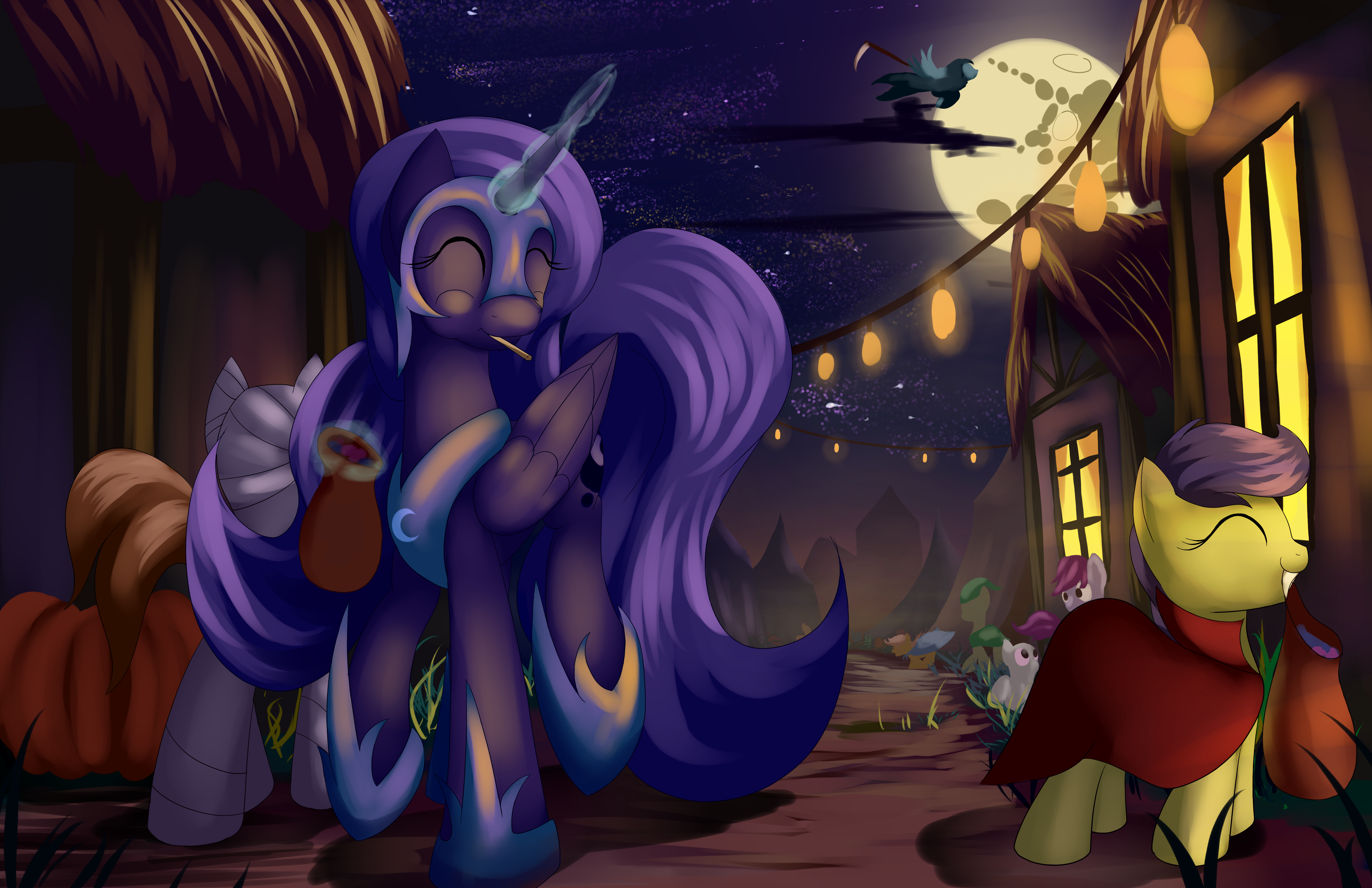 https://derpicdn.net/img/view/2014/10/31/754724__safe_princess+luna_smiling_scootaloo_magic_eyes+closed_absurd+res_moon_night_mouth+hold.png