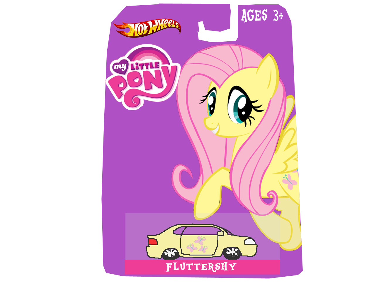 #774108 - safe, artist:rainbow-dash-2014, fluttershy, car, diecast, hot wheels - Derpibooru