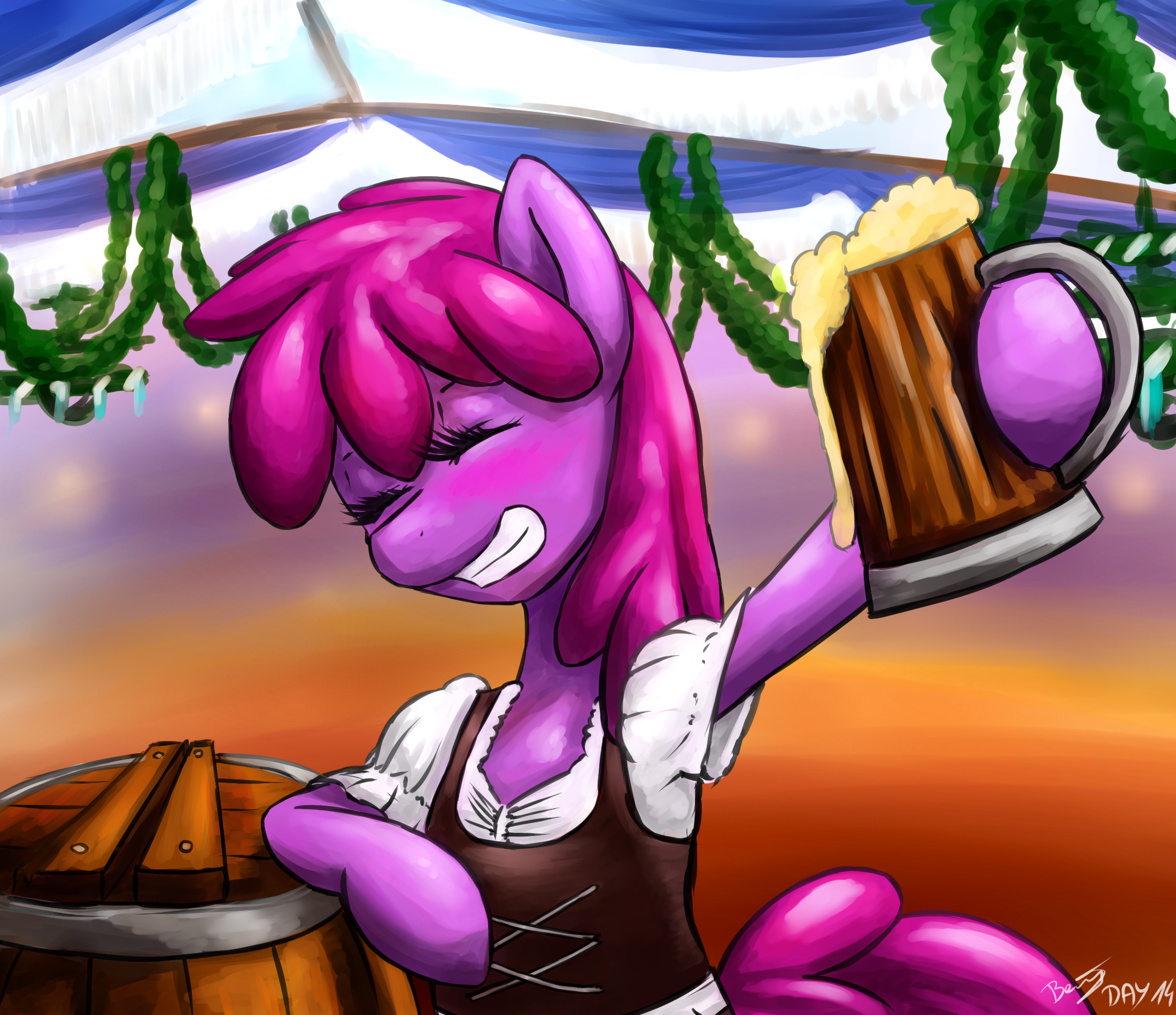 #785943 - safe, artist:benjik, berry punch, berryshine, g4, cider ...