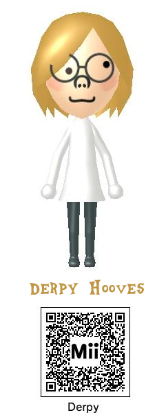 3ds Derpy Hooves Human Humanized Mii Nintendo Qr Code Safe Solo Wii U Derpibooru