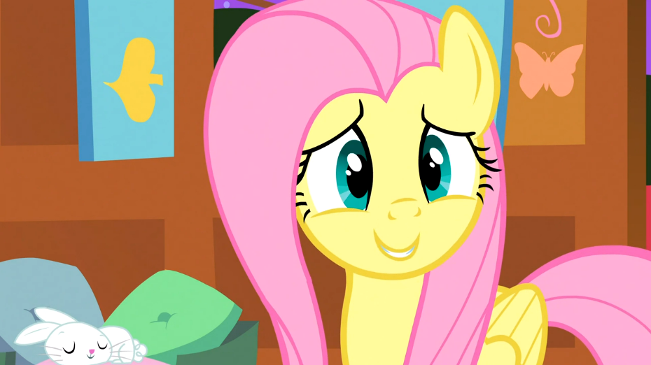 561442 Safe Screencap Angel Bunny Fluttershy G4 Stare Master