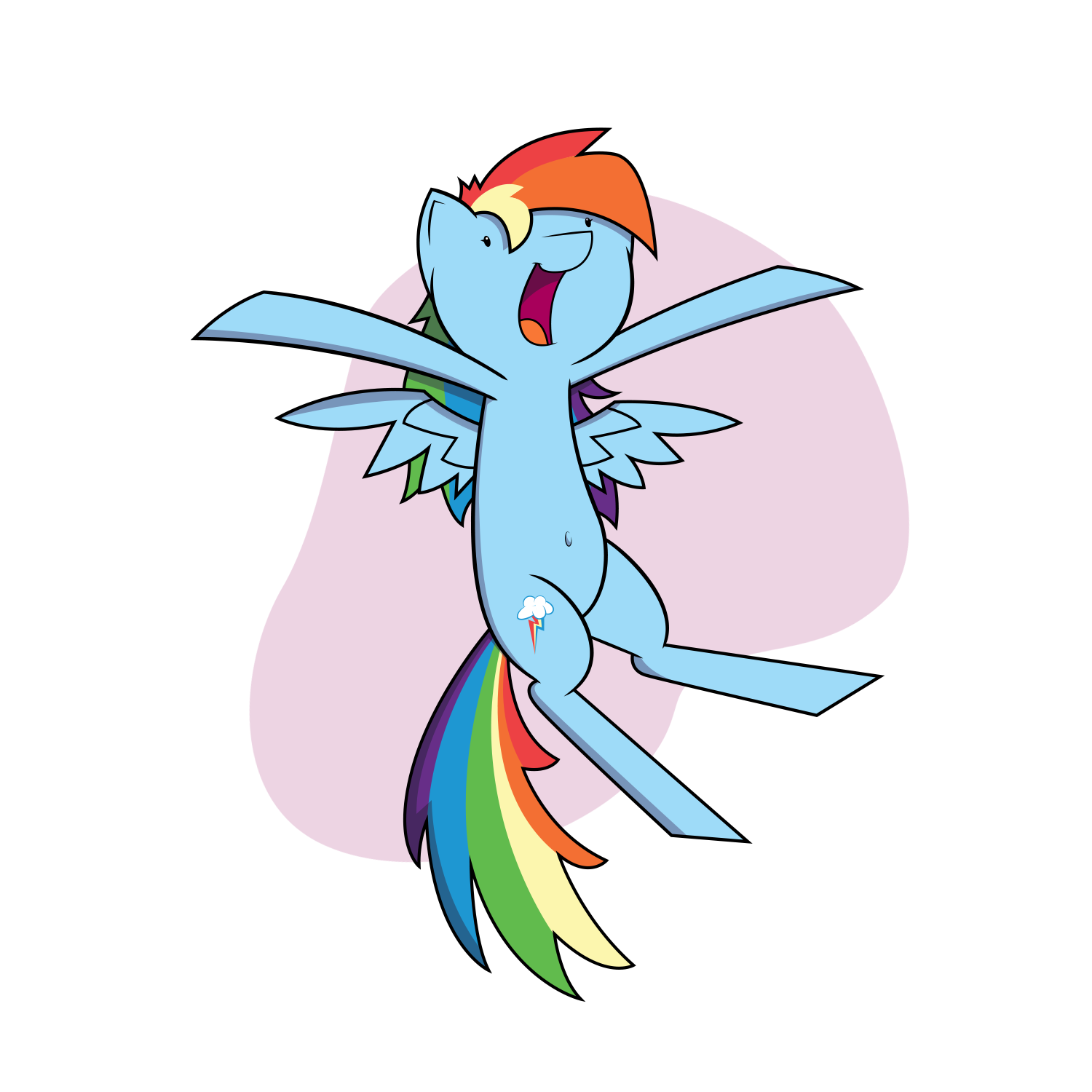 Safe Artist Citrusking Rainbow Dash Belly Button Female Solo Derpibooru