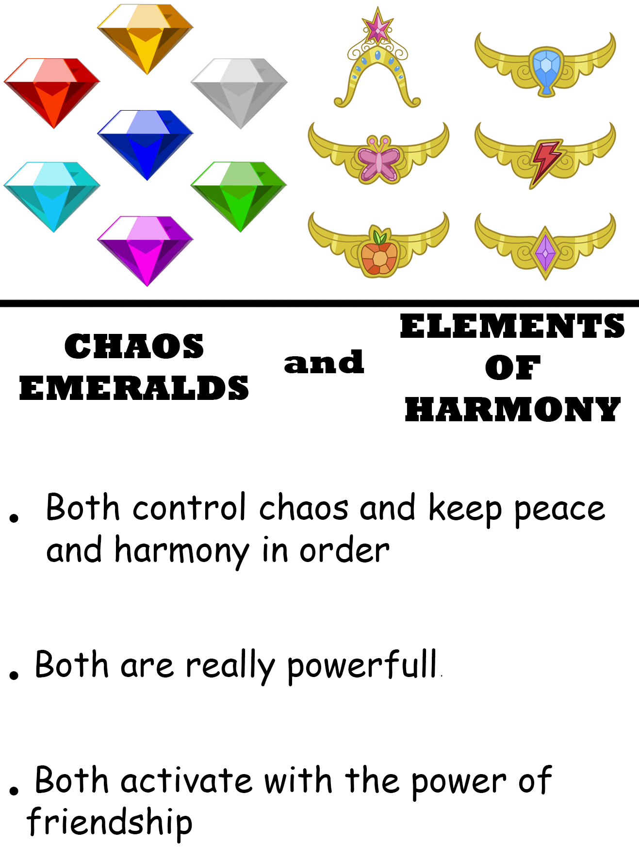 #563595 - Chaos Emerald, Comparison, Comparison Chart, Crossover 