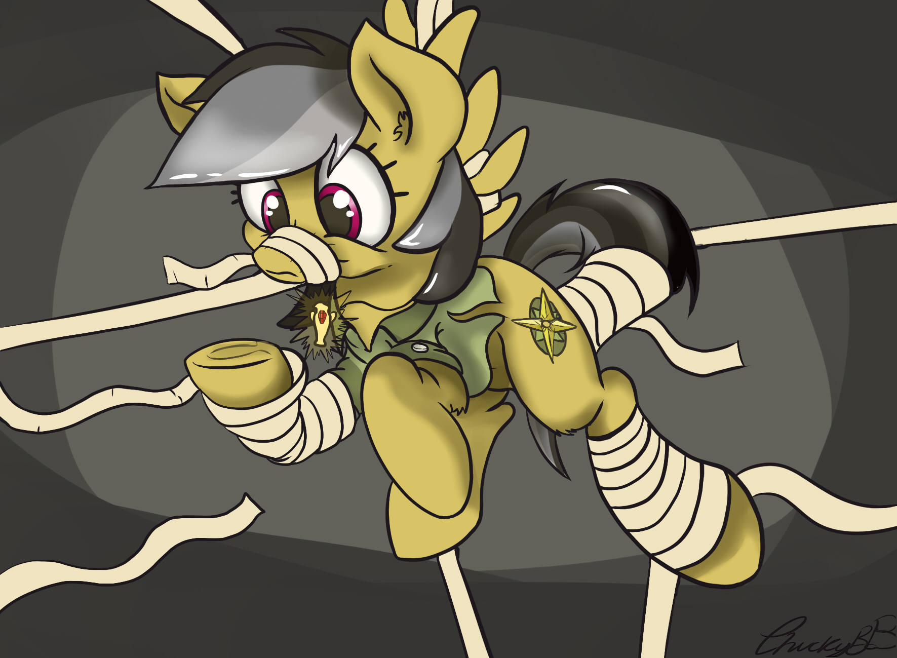 #547005 - safe, artist:mistydash, daring do, pegasus, pony, g4, bandage ...