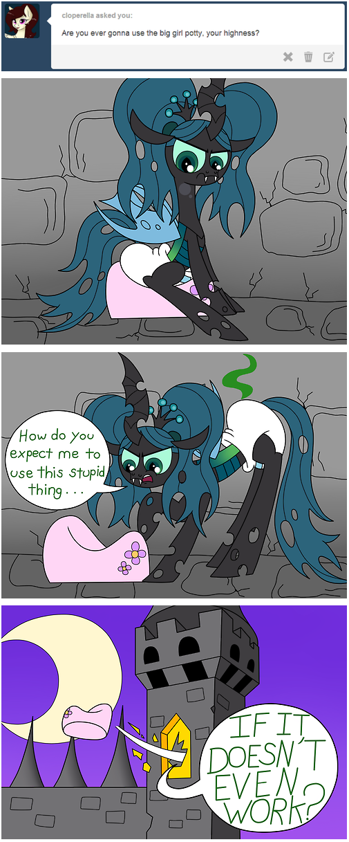 #547989 - artist:jay muniz, ask crinkle bottom chrysalis, comic, diaper, diaper fetish, fail