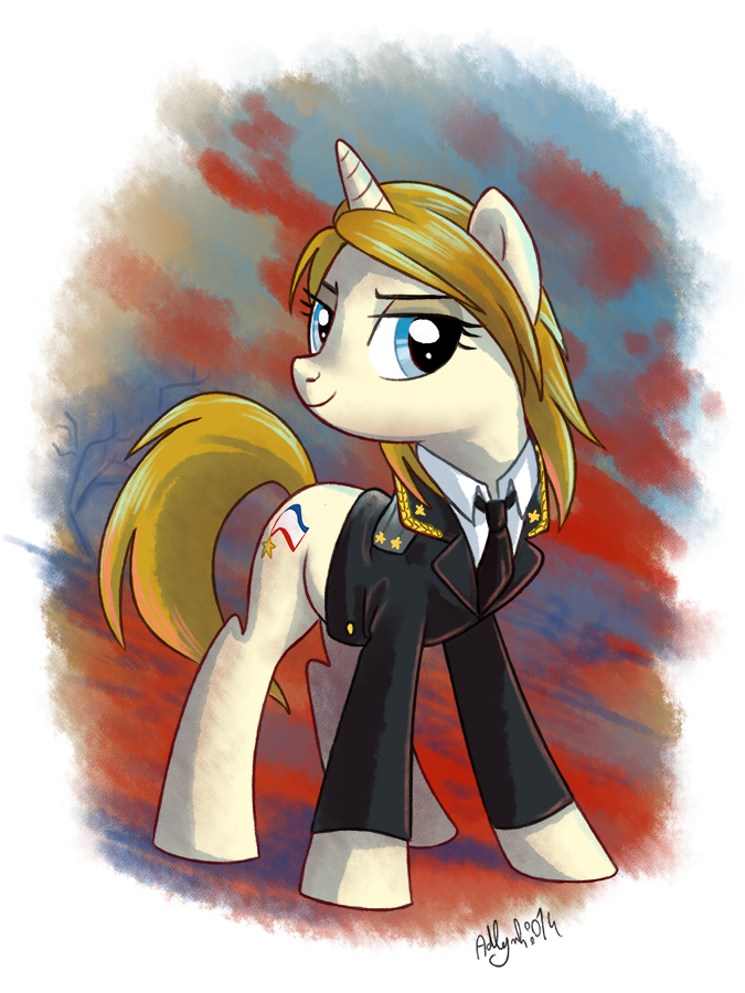 585738__safe_solo_clothes_ponified_smile_unicorn_posing_artist-colon-adlynh_natalia+poklonskaya_crimea.jpg
