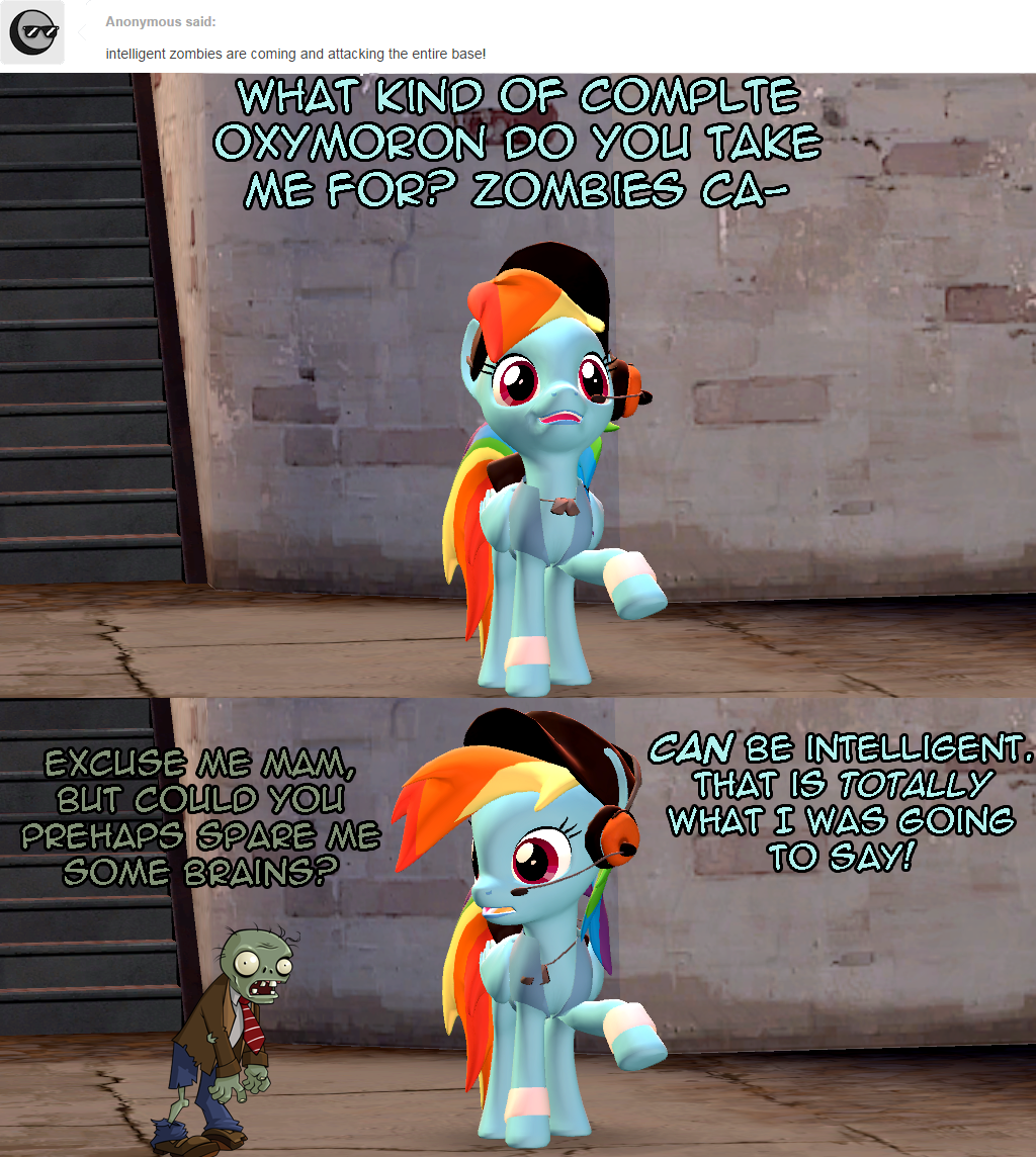 725698 Safe Artistphp74 Rainbow Dash Zombie 3d Ask Crossover Gmod Plants Vs Zombies 5234