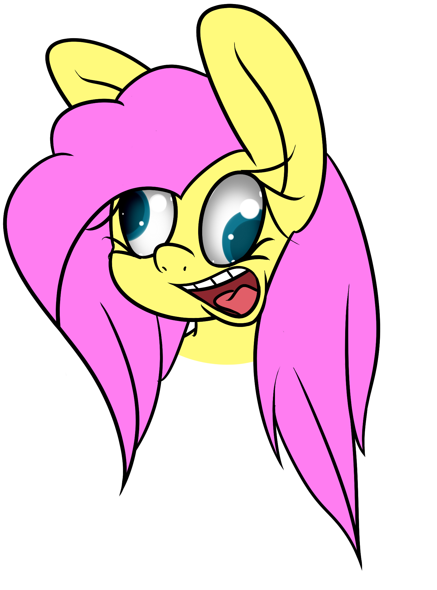 Safe Artist Psicarii Fluttershy Derp Female Solo Derpibooru