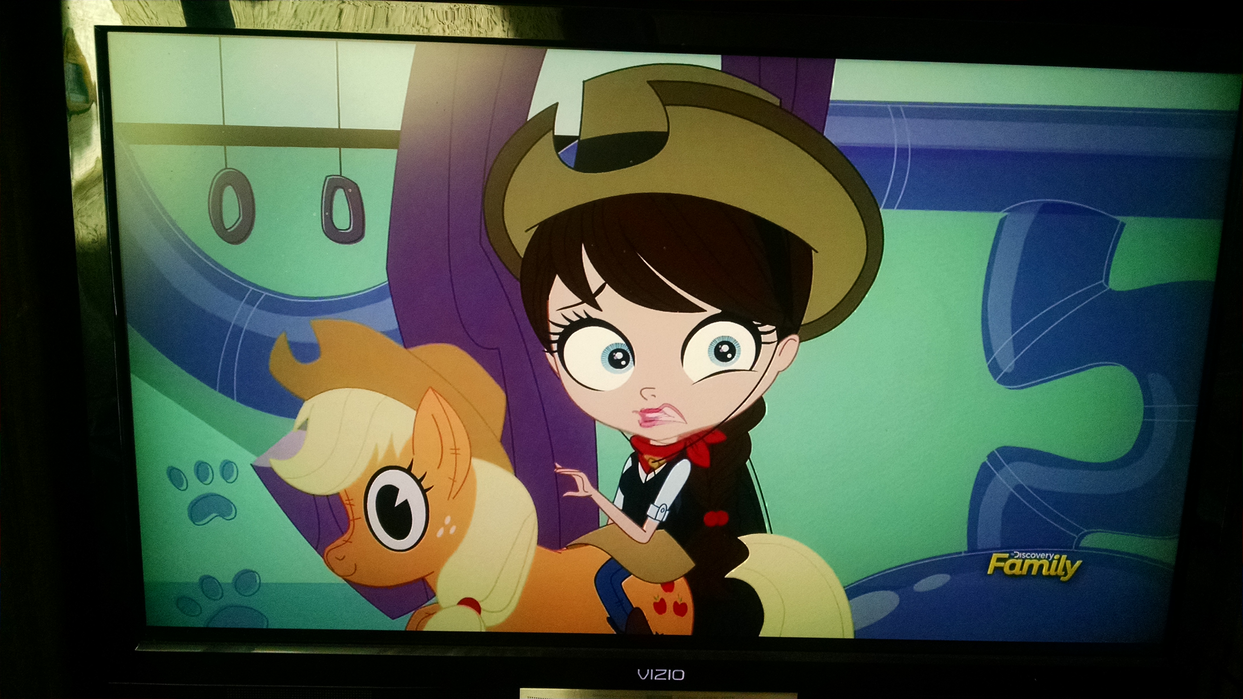 1031949 safe, applejack, applejack suit, ashleigh ball, blythe