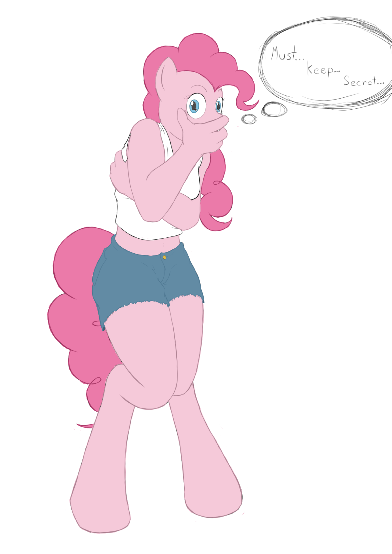 1047472 Safe Artist Alixnight Artist Themox Pinkie Pie Anthro