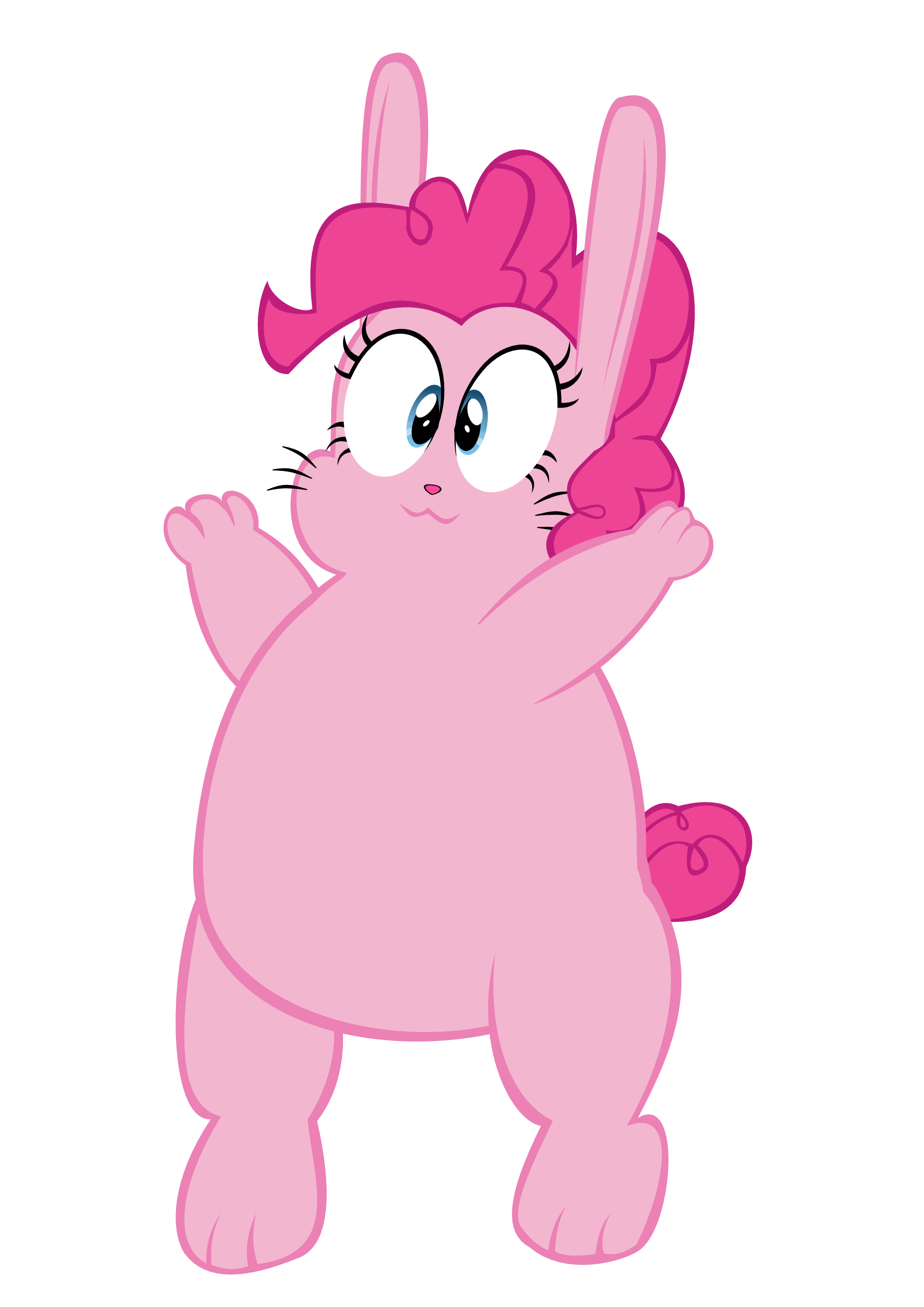 884189 Safe Artistmegarainbowdash2000 Pinkie Pie Rabbit Bunnified Chubby Female 