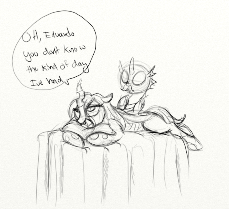 https://derpicdn.net/img/view/2015/6/12/915304__safe_monochrome_sketch_queen+chrysalis_open+mouth_changeling_prone_moustache_massage_artist-colon-xxmarkingxx.png