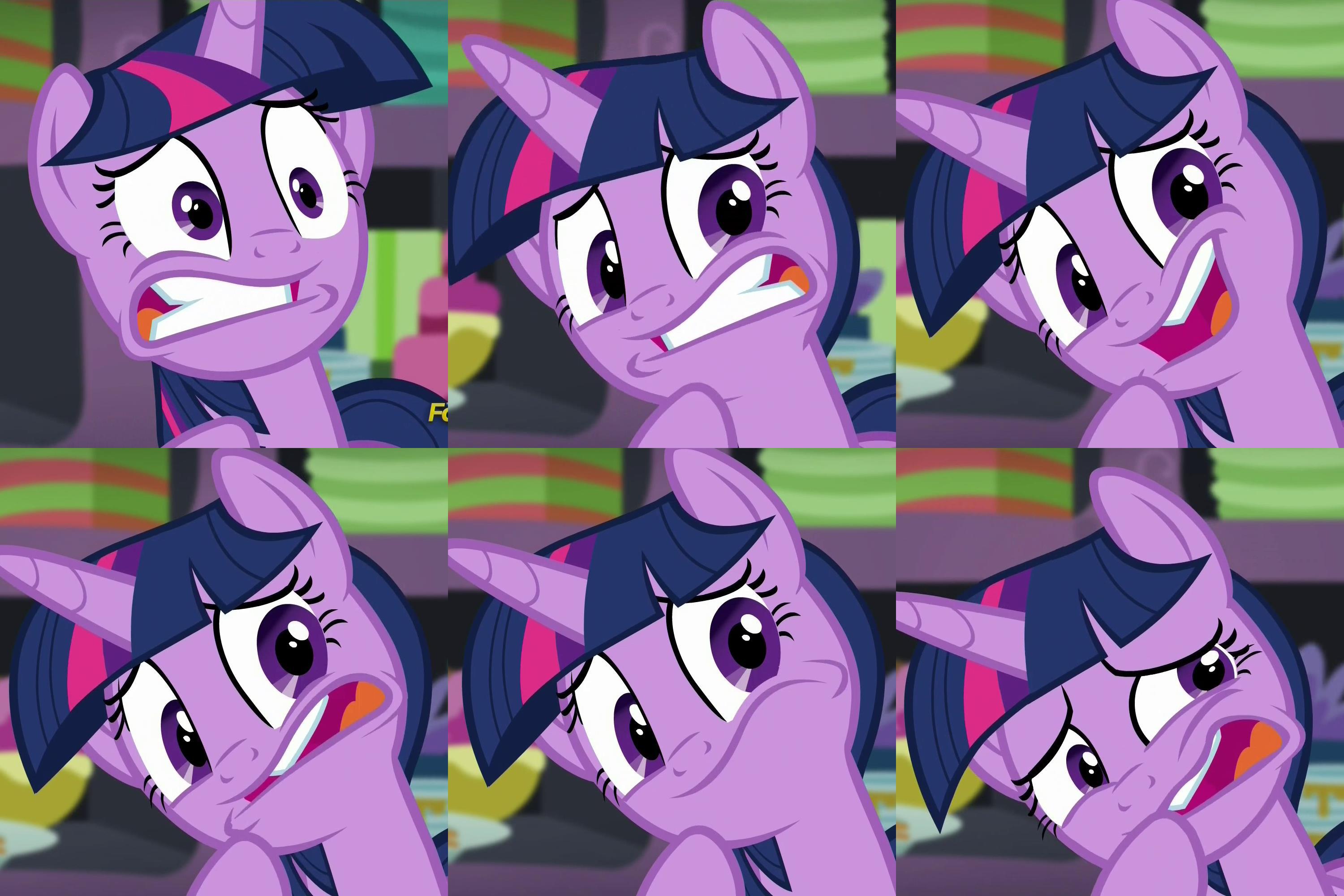 The Various Expressions Of Twilight Sparkle Mylittlepony Twilight sparkle is the protagonist of the hasbro animated television series my little pony twilight sparkle is voiced mainly by veteran voice actress tara strong, 2 with additional singing voice acting. the various expressions of twilight