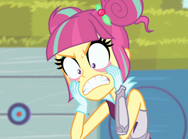 983361 - safe, screencap, sour sweet, equestria girls, friendship games,  angry, animated, eyelid pull, faic, female, frown, frustrated, frustration,  glare, gloves, gritted teeth, gums, rage, solo, sour rage, stressed, wide  eyes - Derpibooru
