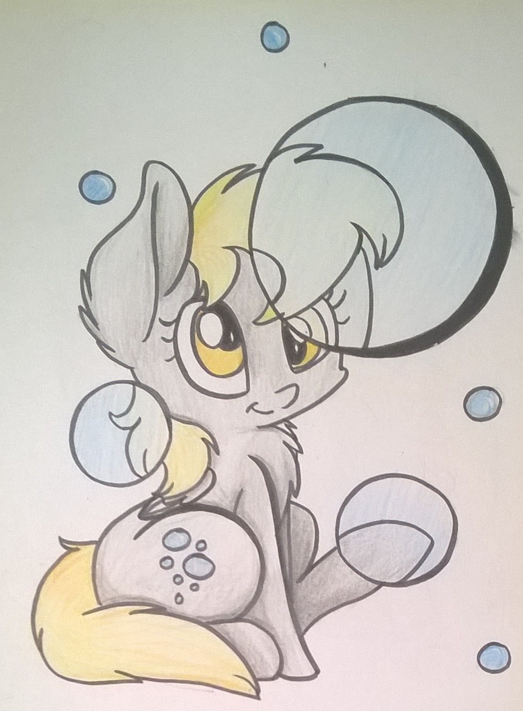 Safe Artist Cutepencilcase Derpy Hooves Pegasus Pony G