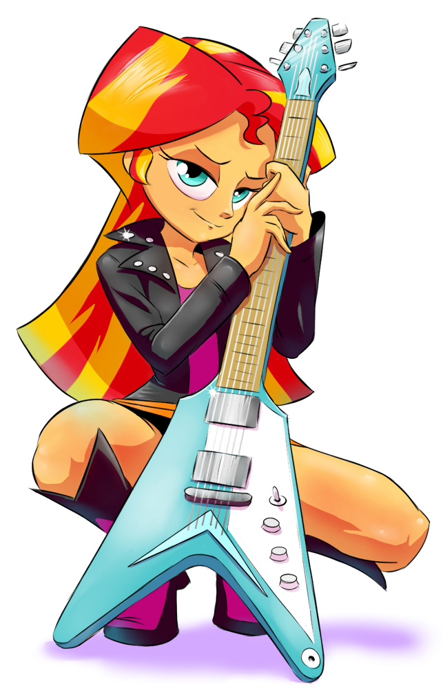Pony art of the non diabetic variety.  - Page 23 1068422__solo_suggestive_equestria+girls_upvotes+galore_edit_sunset+shimmer_fwslash-mlp-fwslash_wall+of+faves_guitar_strategically+covered