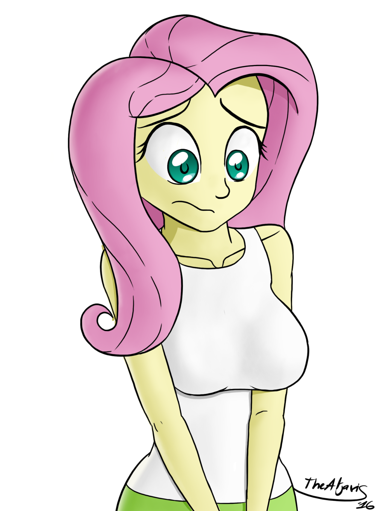 Safe Artist Thealjavis Fluttershy Equestria Girls Breasts Busty Fluttershy