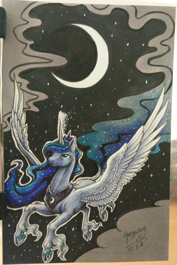 Pony art of the non diabetic variety.  - Page 22 1062202__safe_solo_princess+luna_moon_stars_artist-colon-begasus