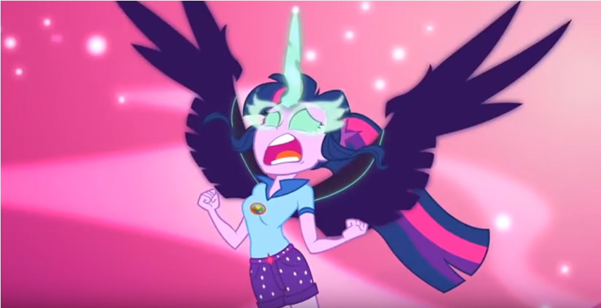 sparkle twilight sci twi midnight equestria everfree vs legend transformation pony possession derpibooru scared related sad wings