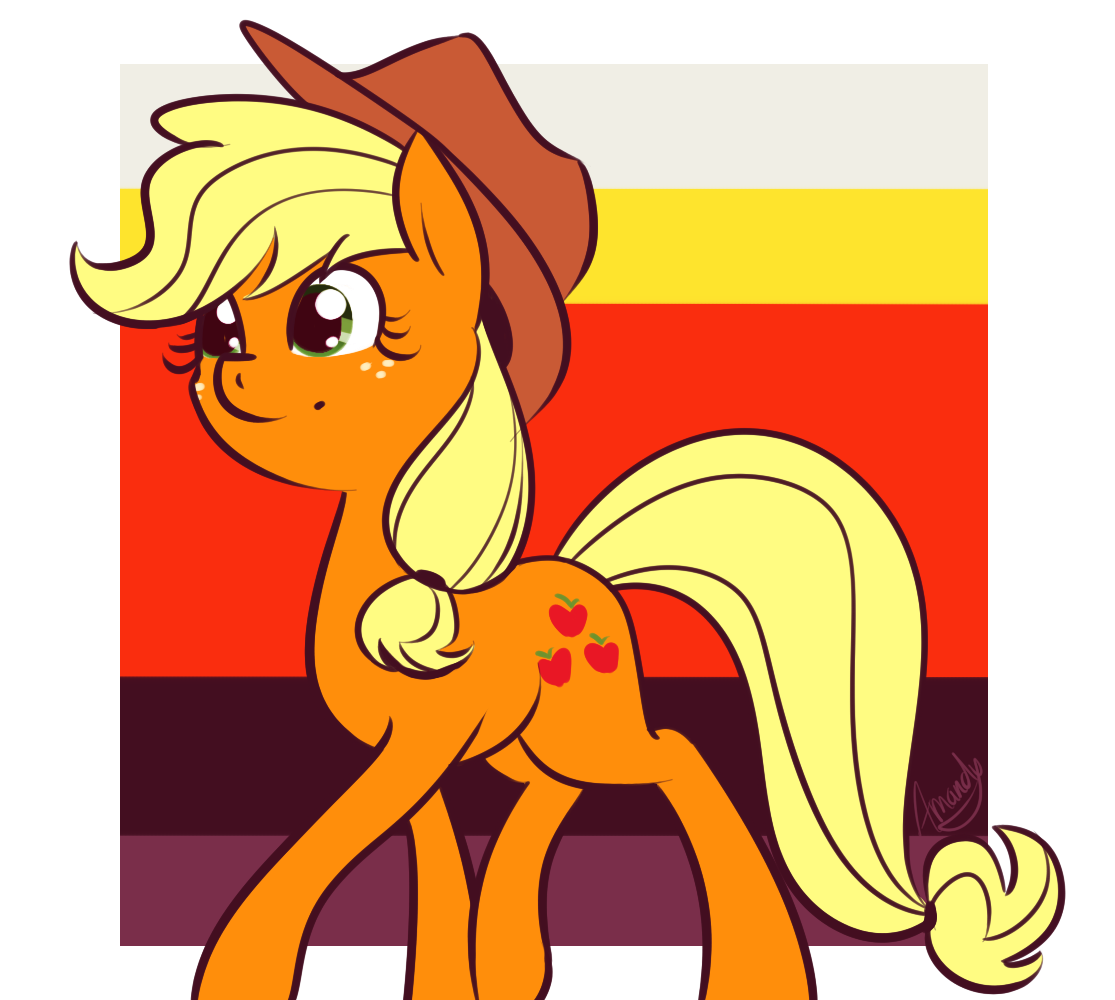 #1284284 - safe, artist:lilliesinthegarden, applejack, color palette ...