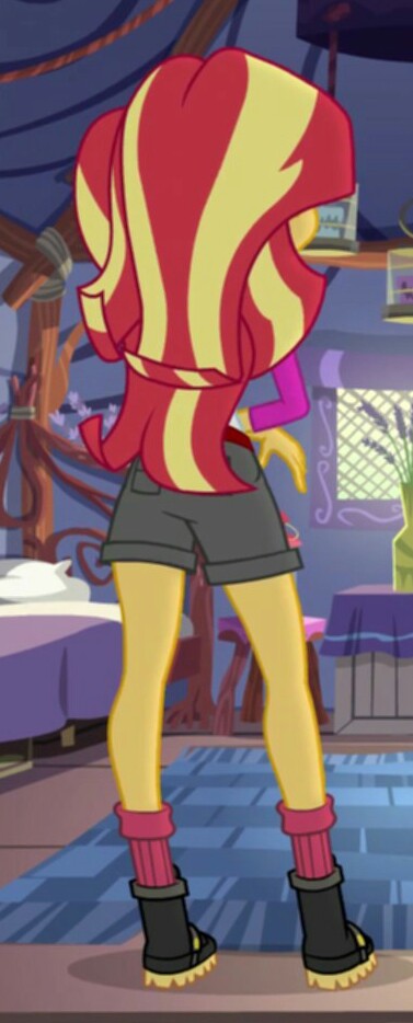 Safe Screencap Sunset Shimmer Equestria Girls Legend Of Everfree Ass Behind