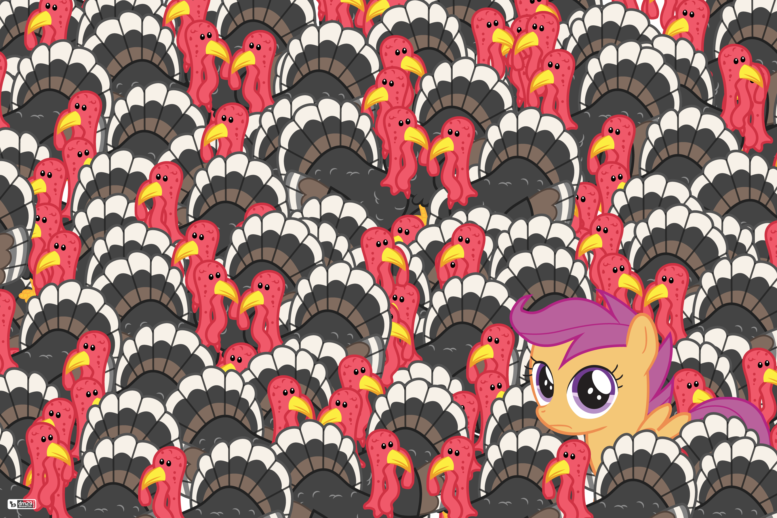 https://derpicdn.net/img/view/2016/12/7/1311846__safe_scootaloo_wallpaper_artist-colon-dm29_scootachicken_turkey_one+of+these+things+is+not+like+the+others.png