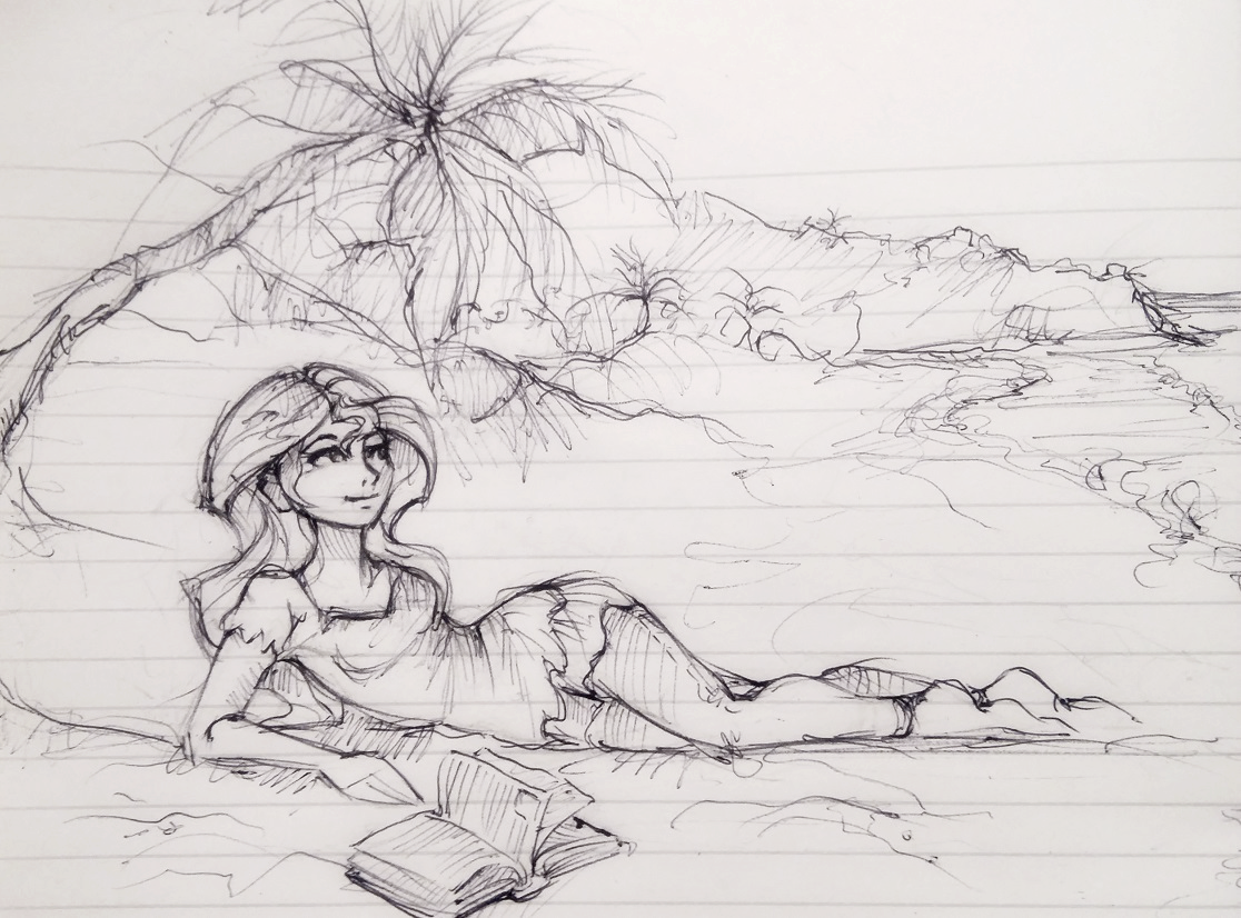 Pony art of the non diabetic variety.  - Page 25 1128735__safe_equestria+girls_traditional+art_sketch_sunset+shimmer_book_beach_artist-colon-buttersprinkle_palm+tree