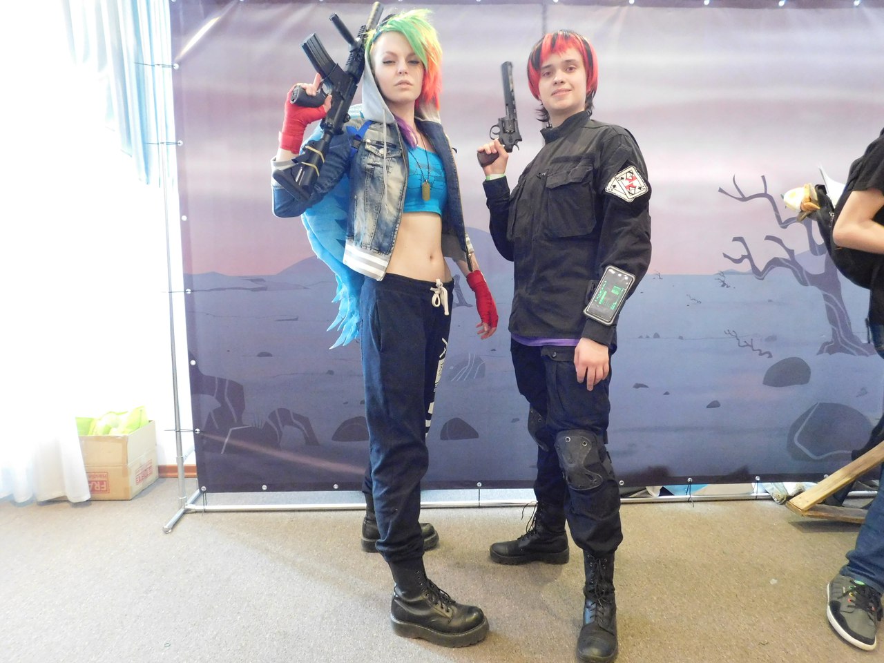 [GRIMDARK] Fallout Equestria: Project Horizons Discussion - Page 14 1144924__safe_oc_rainbow+dash_clothes_photo_human_irl+human_cosplay_irl_costume