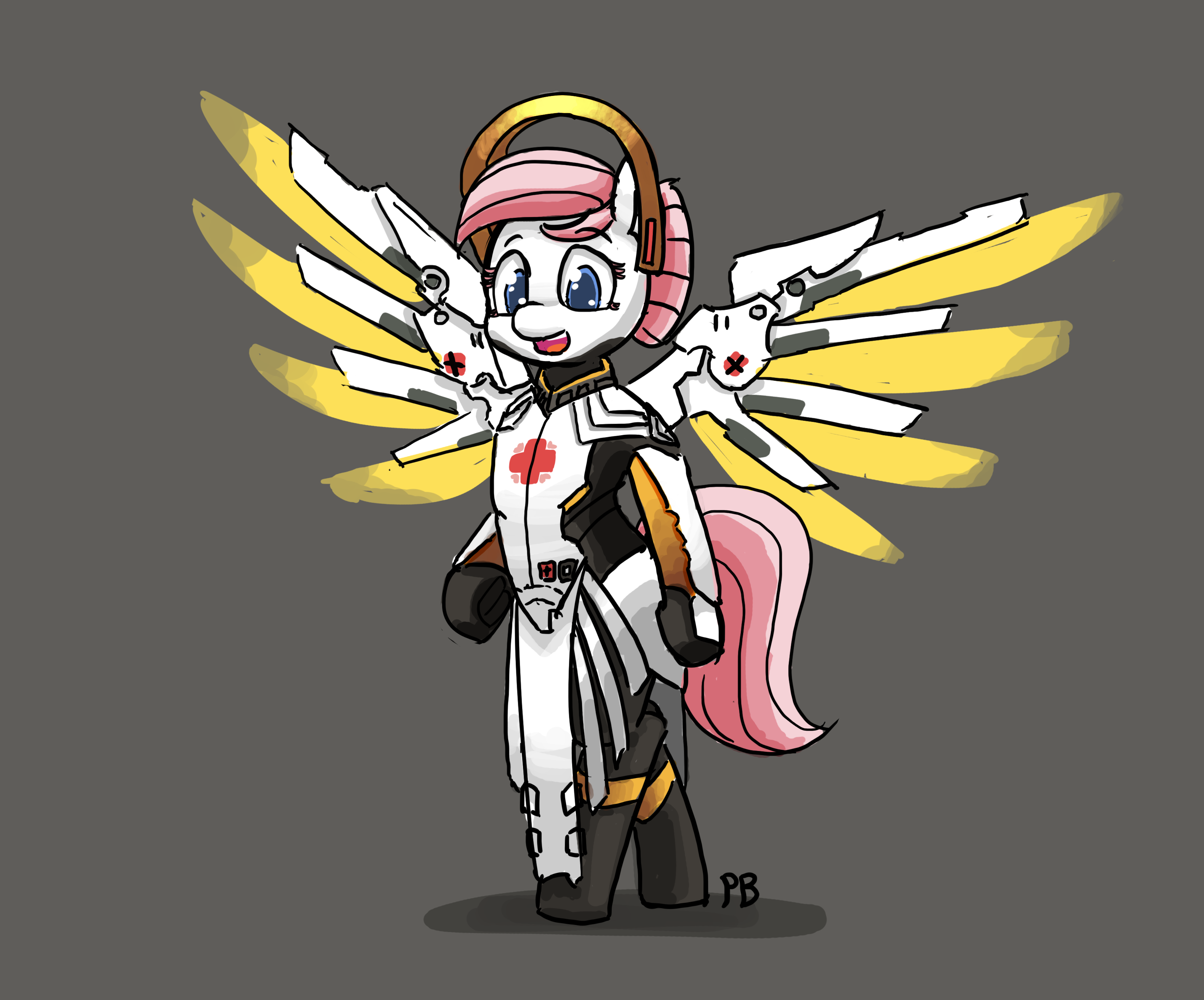 Mercy Mlp #1189910 - safe, artist:pabbley, nurse redheart, pony, g4, armor ...