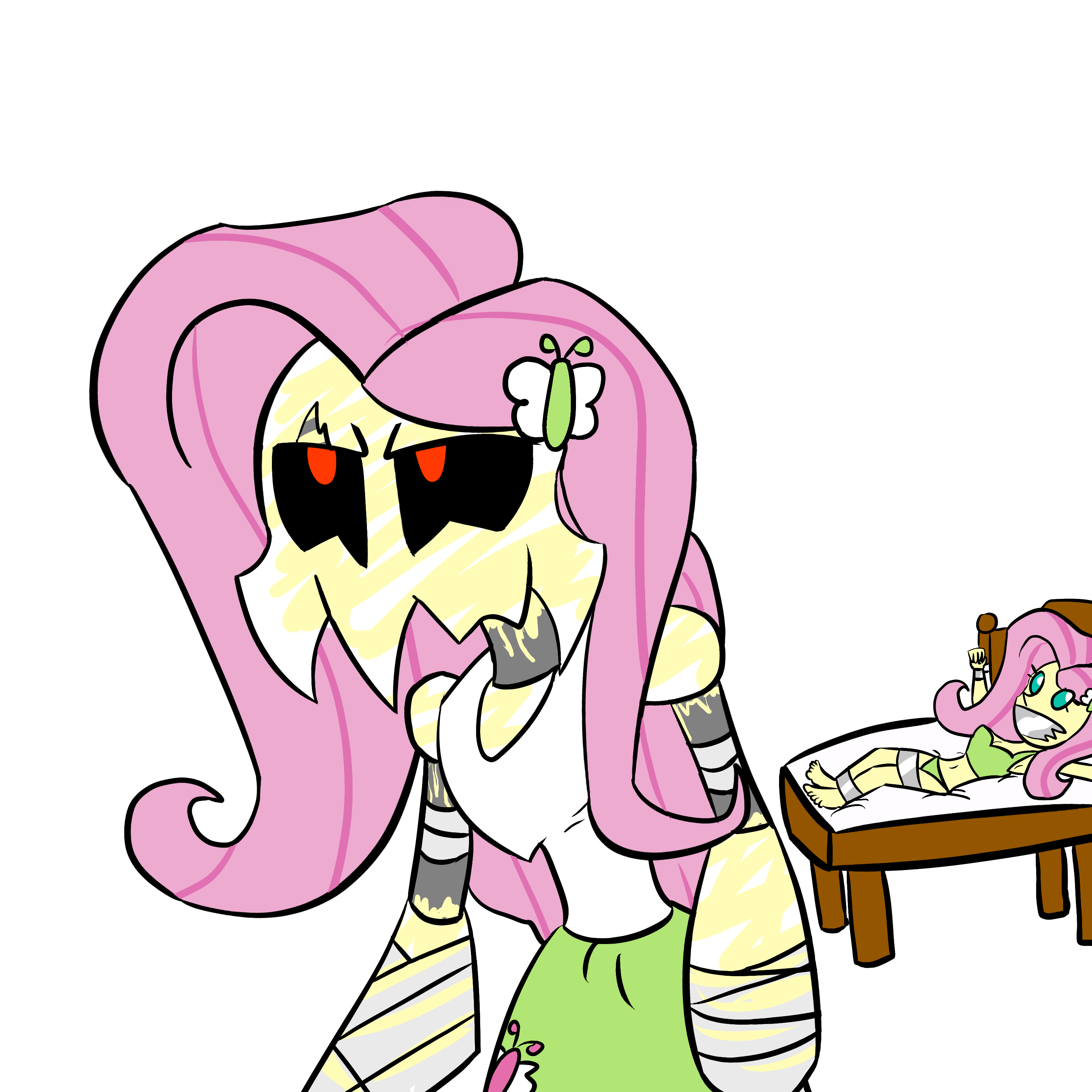 1211794 Dead Source Suggestive Artist Gagpal3 Fluttershy Oc Oc