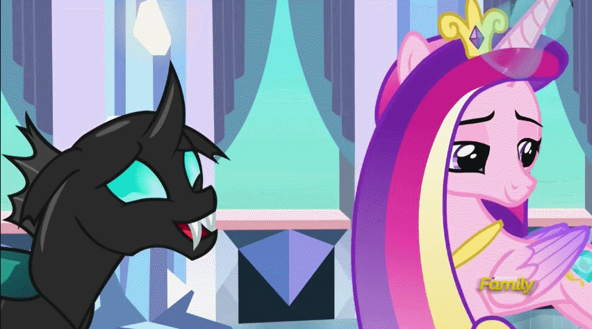 1229807__safe_screencap_animated_princess+cadance_changeling_princess+flurry+heart_spoiler-colon-s06e16_the+times+they+are+a+changeling_thorax.gif