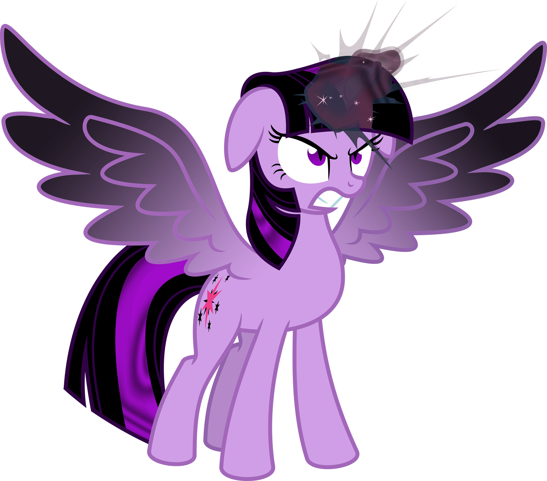a purple alicorn twilight sparkle vector