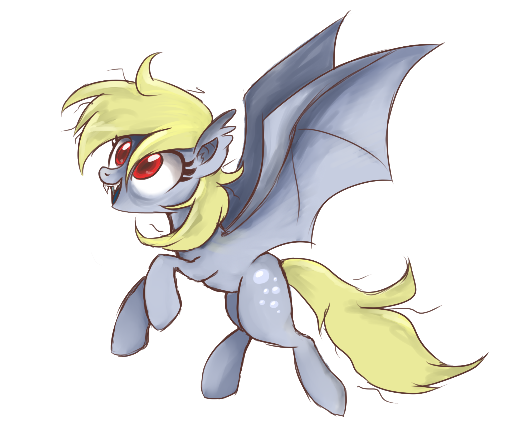 #1257296 - safe, artist:mirtash, derpy hooves, bat pony, pony, vampire ...