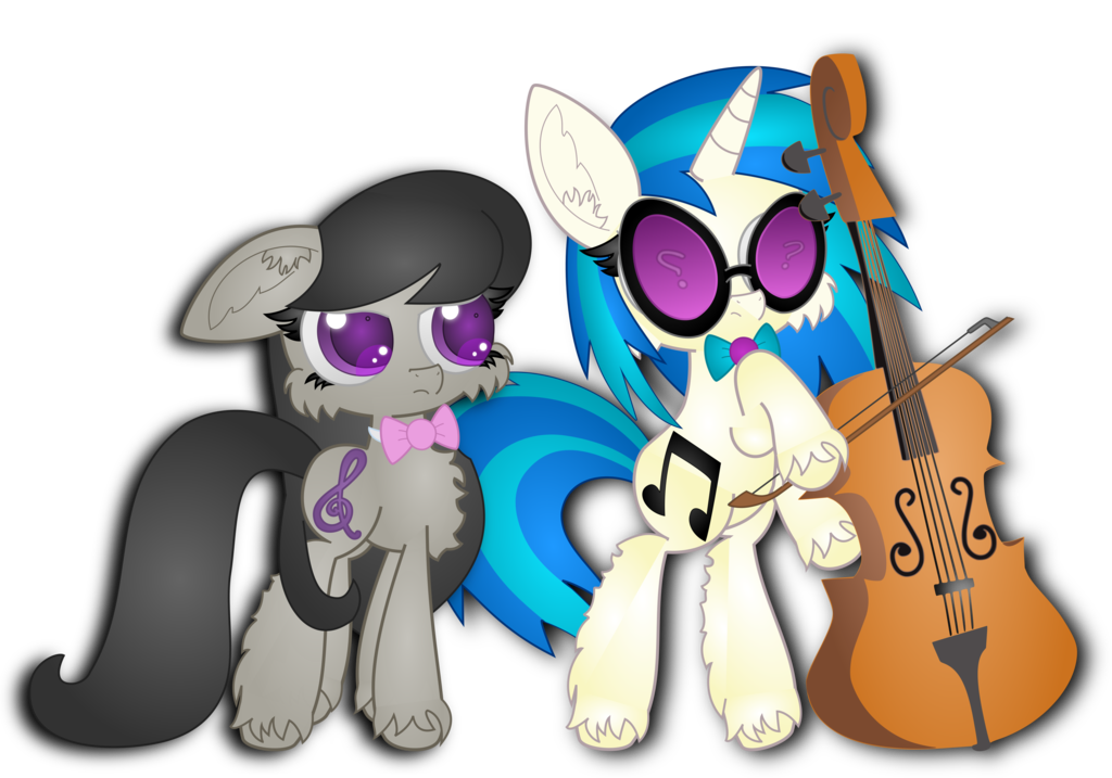 1258443 Artistspophia Dj Pon 3 Fluffy Octavia Melody Safe Vinyl Scratch Derpibooru