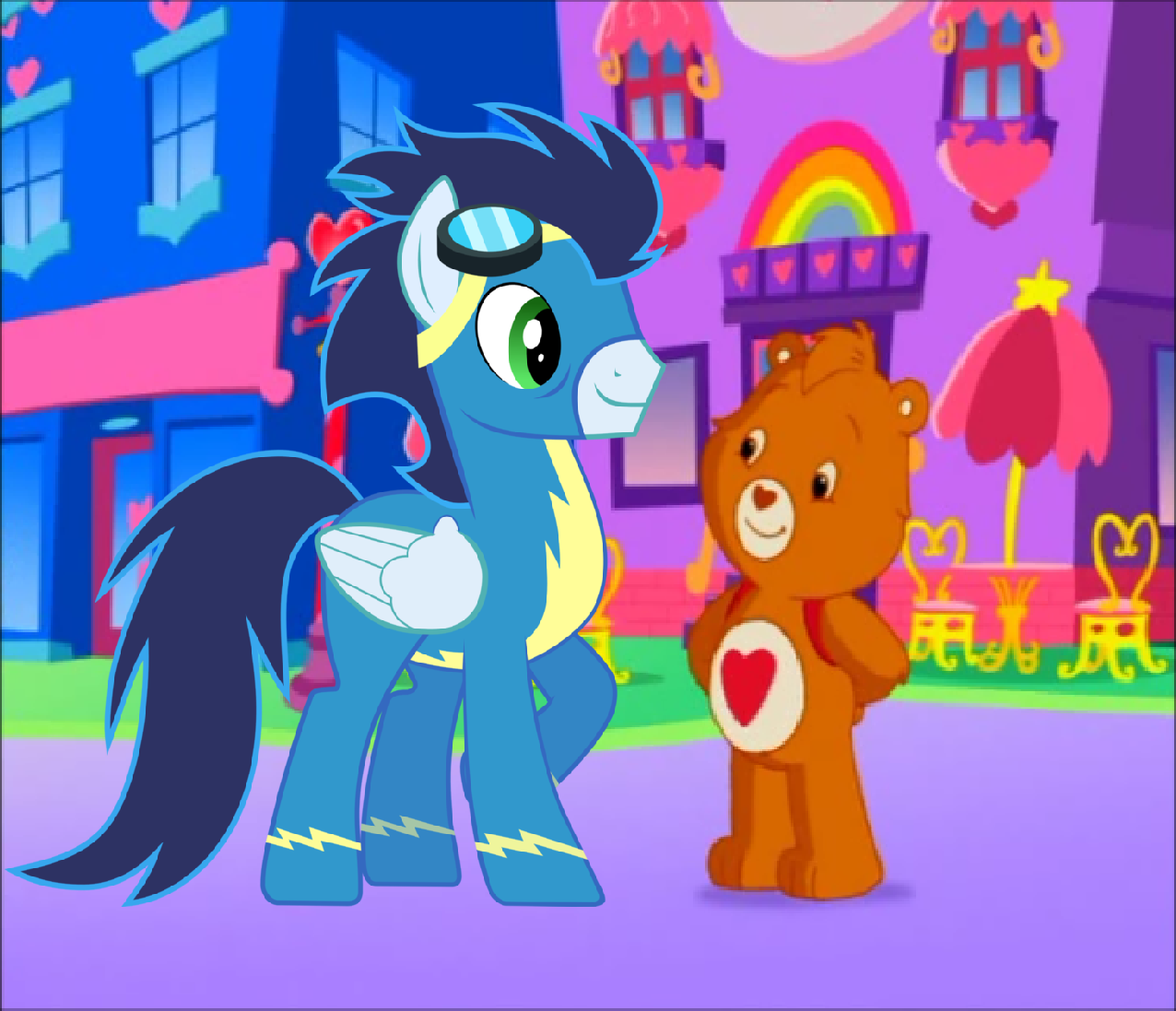 #1566893 - safe, edit, soarin', pony, care bears, care bears adventures ...