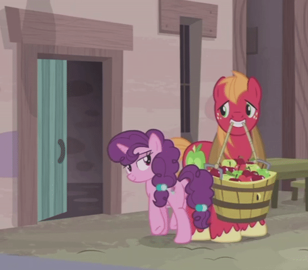 My Little Pony: Friendship is Magic - S7E08 - Hard to Say Anything 1435509__safe_big+macintosh_sugar+belle_hard+to+say+anything_spoiler-colon-s07e08_animated_female_male_shipping_straight_sugarmac