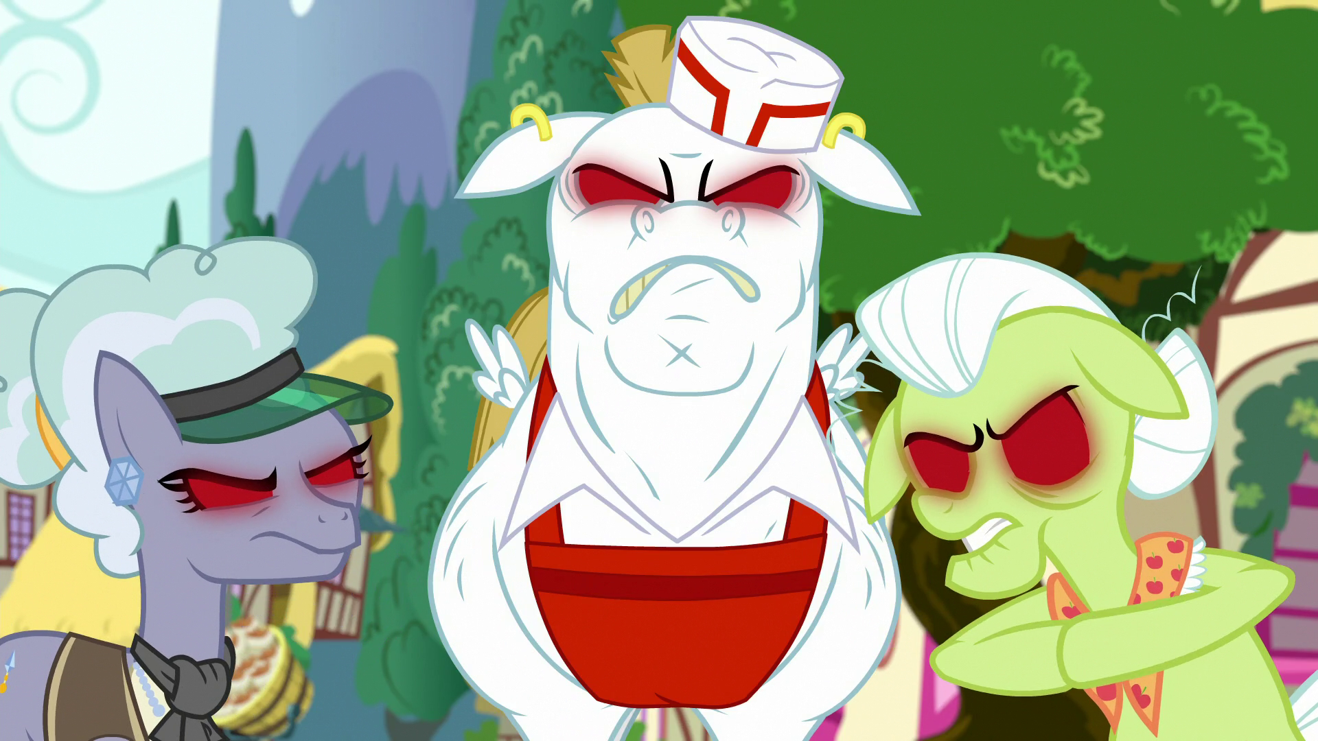 Mlp Menancing #1449776 - safe, screencap, bulk biceps, clarity cut, granny smith ...