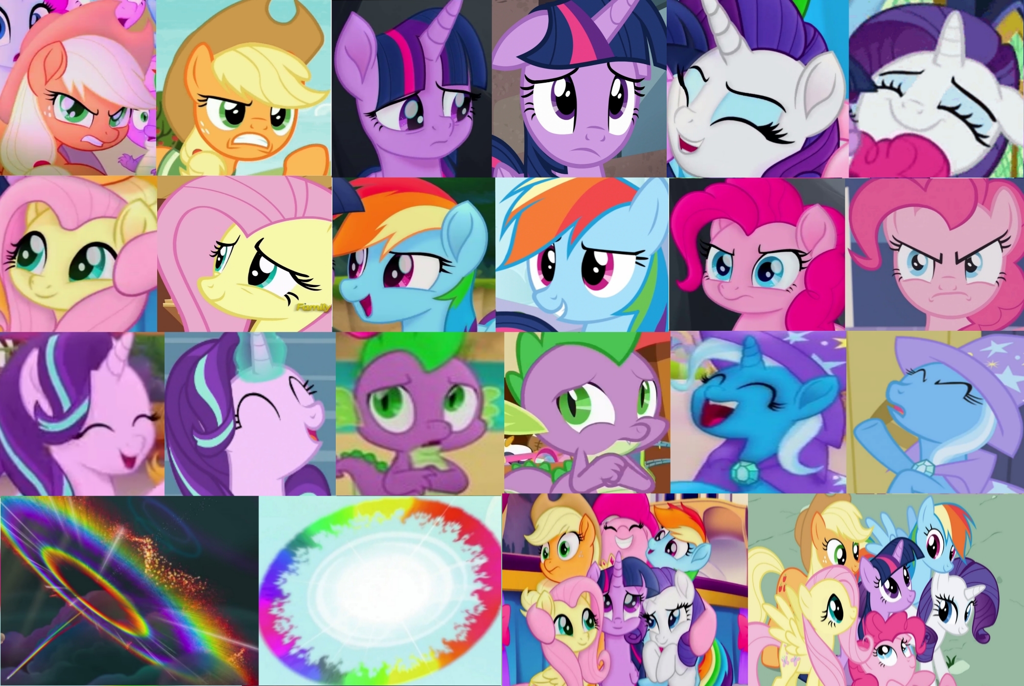 #1474594 - alicorn, applejack, collage, comparison, cropped, dragon