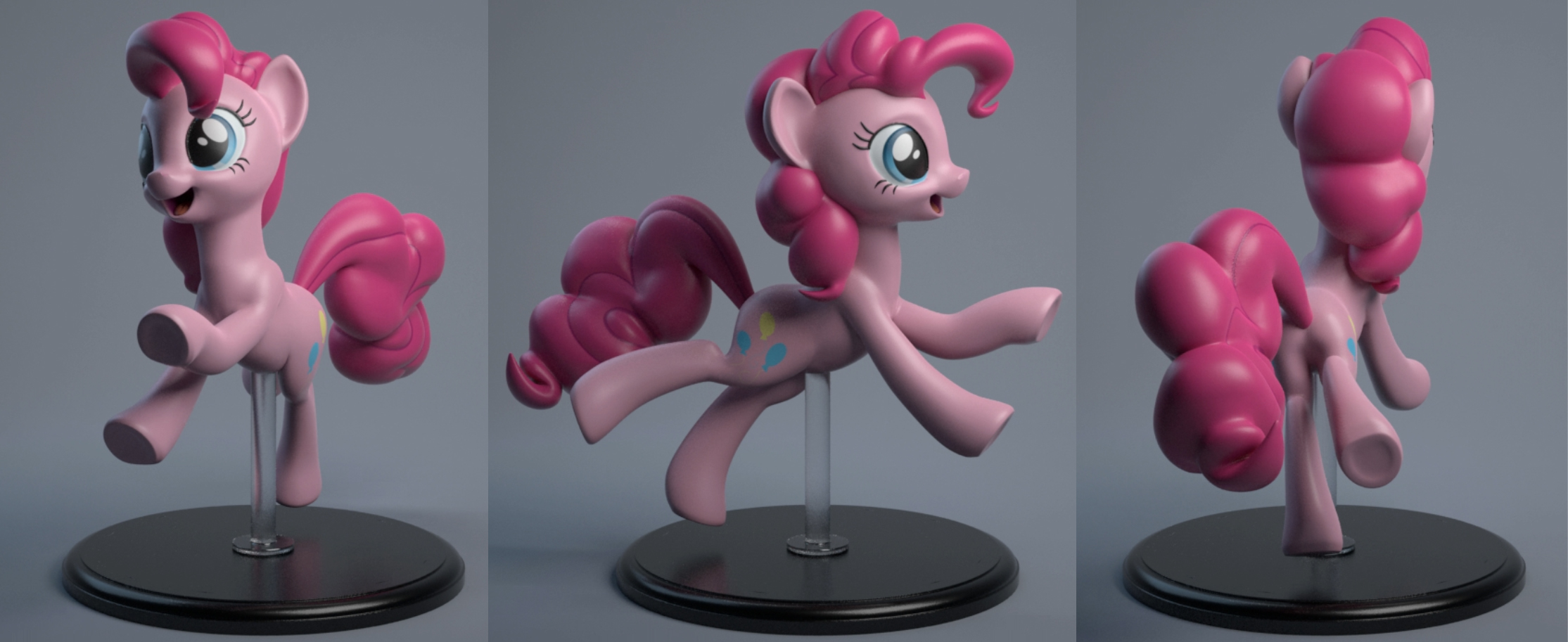 #1894237 - safe, artist:hashbro, pinkie pie, pony, 3d, female ...