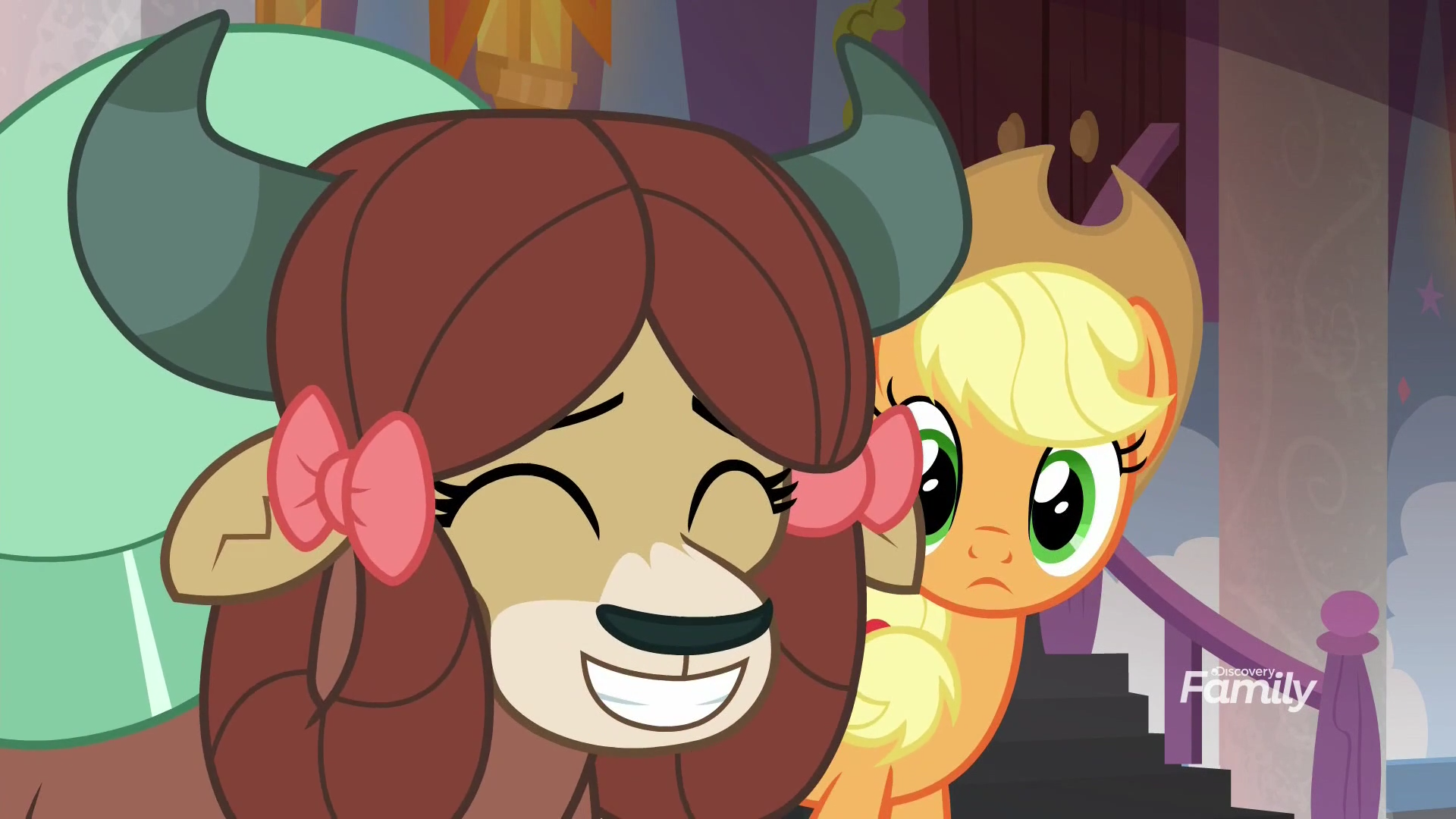 #1731651 - safe, screencap, applejack, yona, pony, g4, my little pony