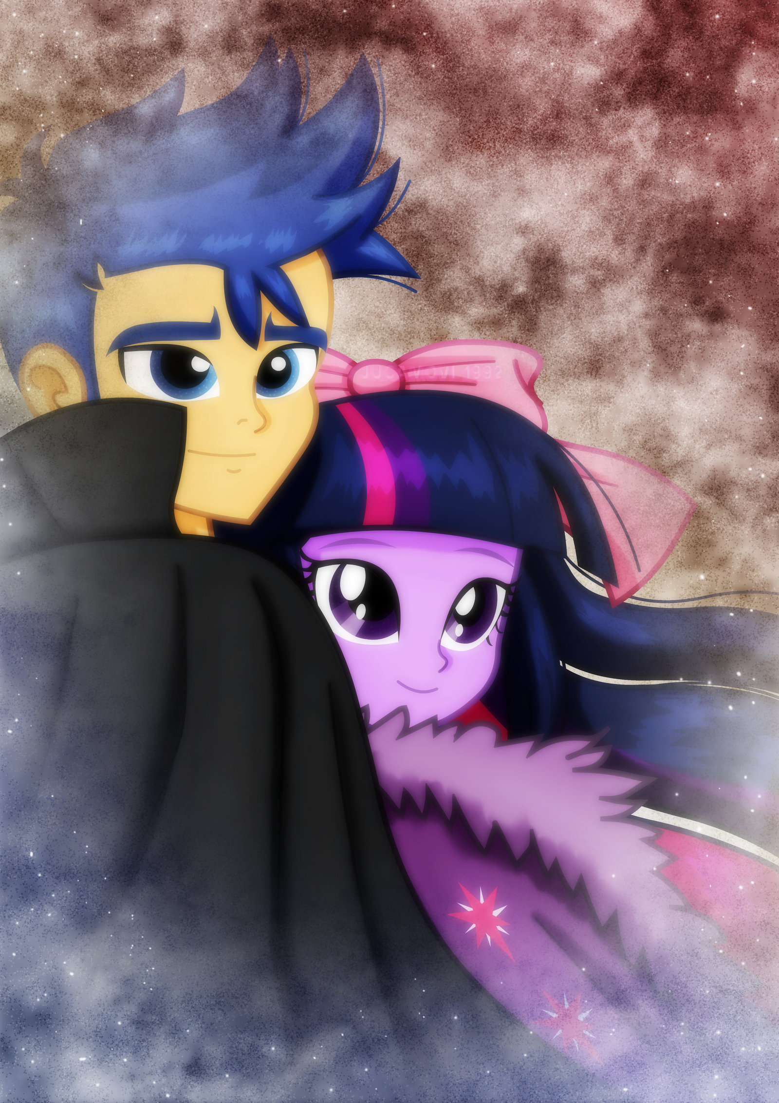 Safe Artist Jucamovi Flash Sentry Twilight Sparkle Equestria Girls Female