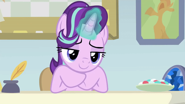 1755189__safe_screencap_starlight+glimmer_marks+for+effort_spoiler-colon-s08e12_animated_chocolate_empathy+cocoa_female_food_gif_glowing+horn_hot+choco.gif