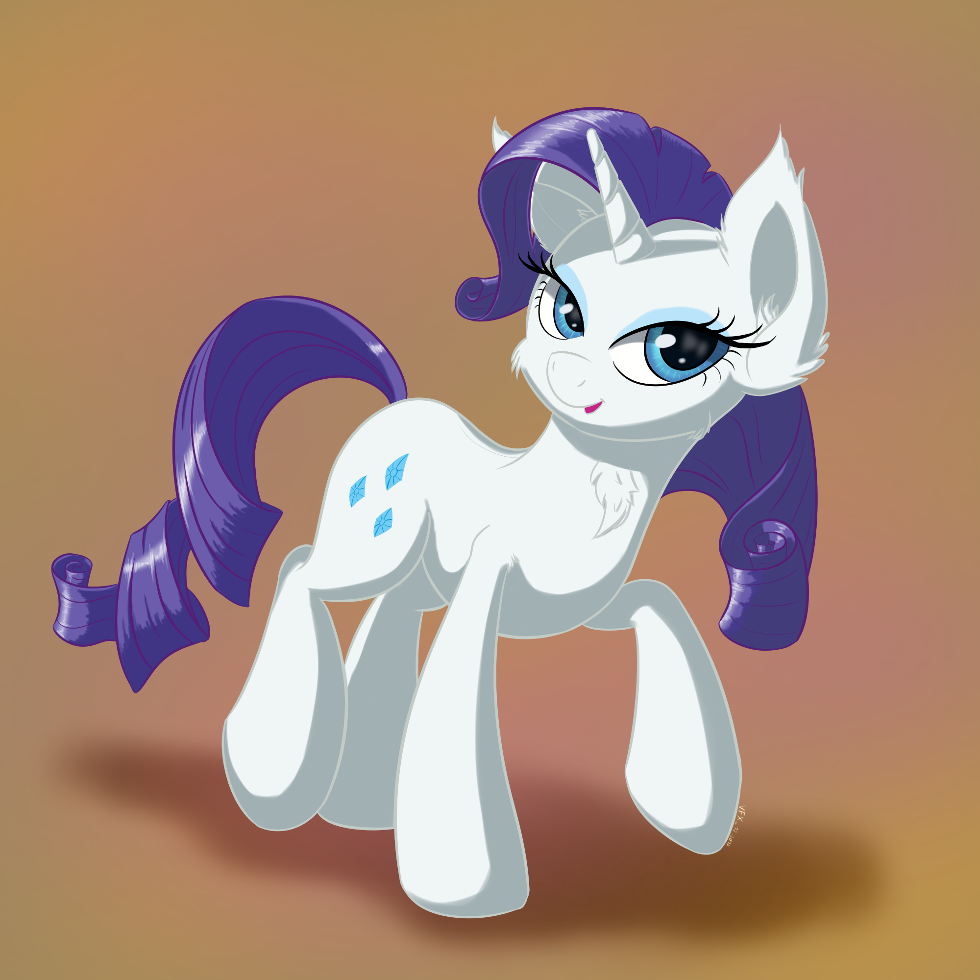 Cold Rarity #1820974 - safe, artist:coldtrail, rarity, pony, unicorn, chest fluff ...