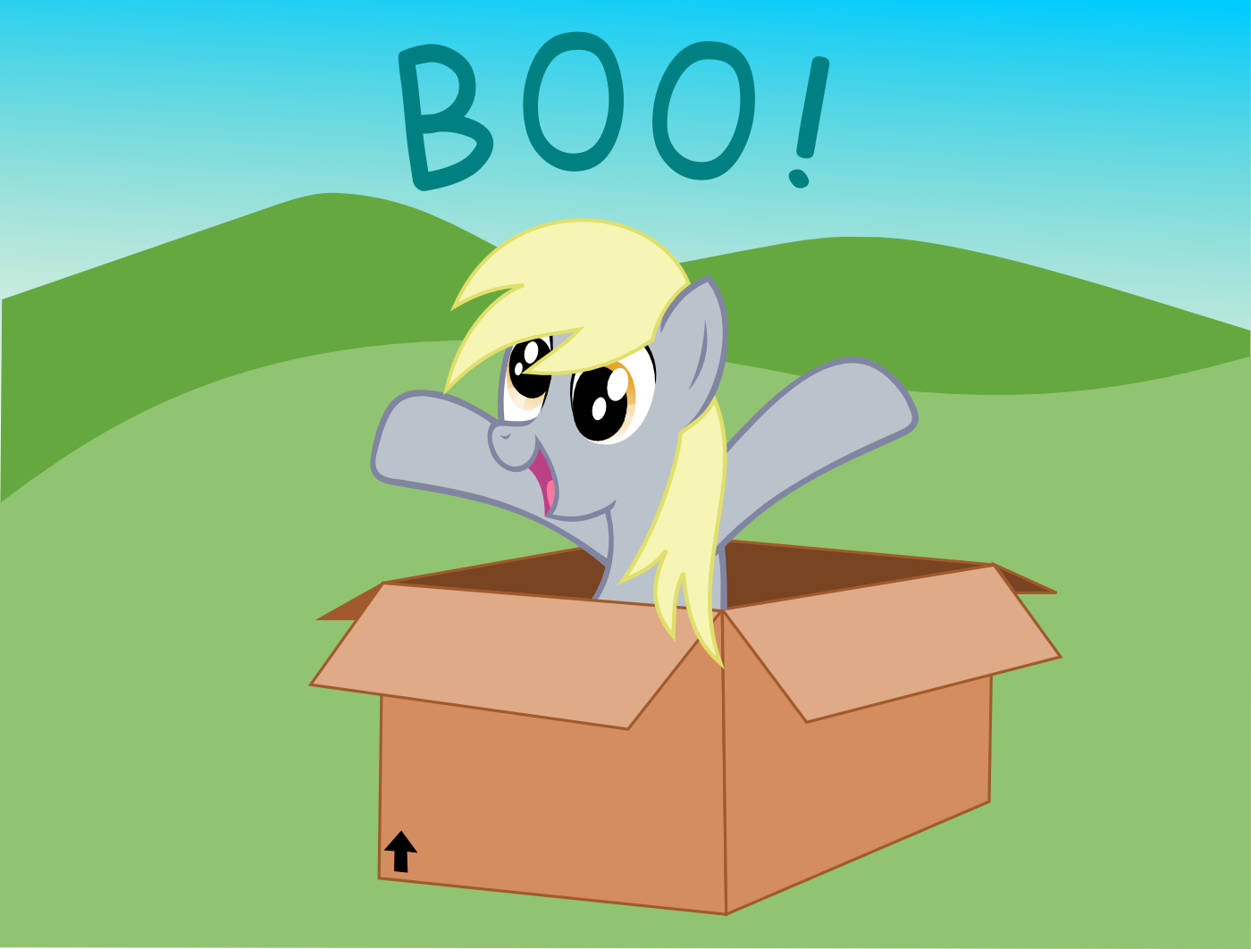 #1987760 - safe, artist:crimsonlynx97, derpy hooves, pegasus, pony, boo ...