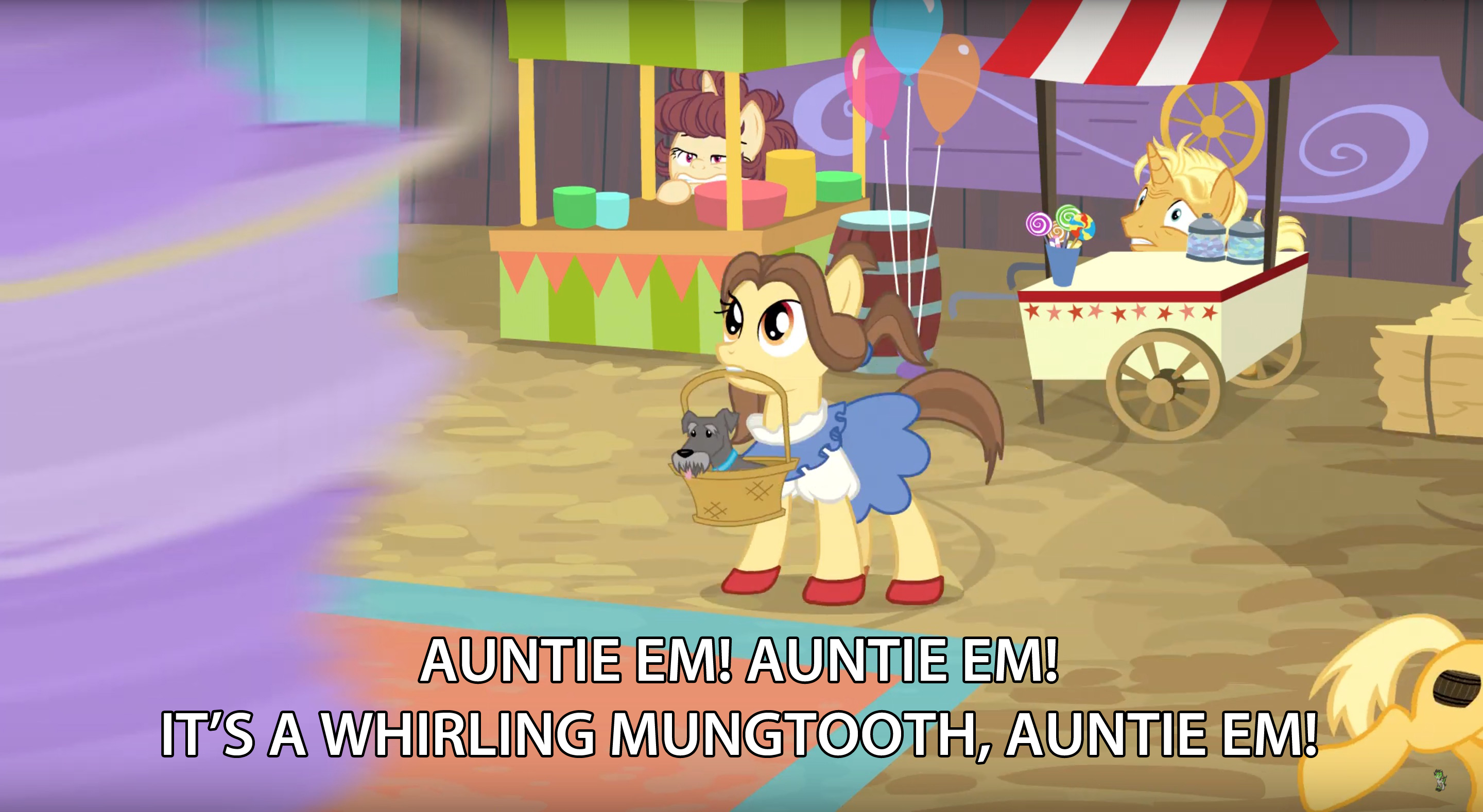 2155302__safe_edit_screencap_bon+app39tit_gourmand+ramsay_ruby+slippers+g4_dog_pony_whirling+mungtooth_growing+up+is+hard+to+do_appleloosa_background+pony_ballo.jpg