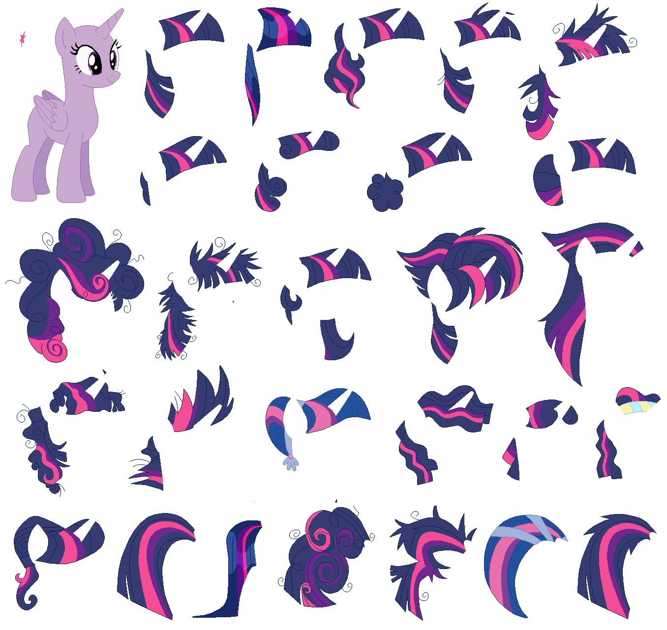 2506789 safe, artistselenaede, twilight sparkle, alicorn, pony, 2015, alternate hairstyle